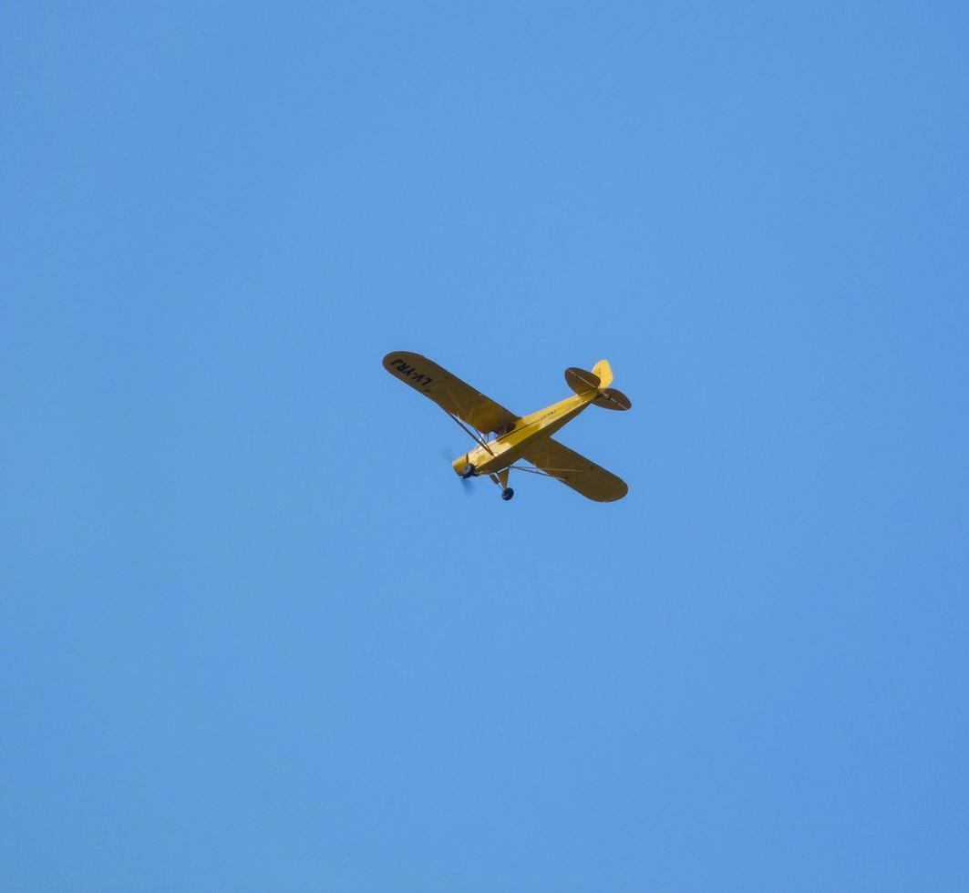 buenos aires, argentina, 2019. piccolo aereo di propaganda foto