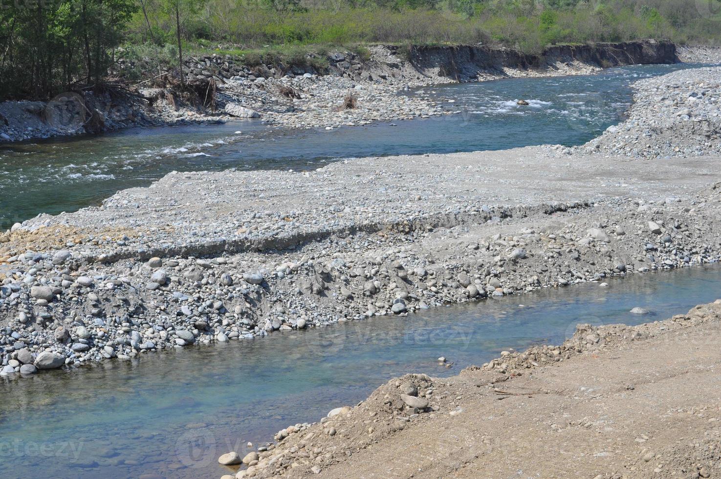 sfondo della superficie dell'acqua blu foto