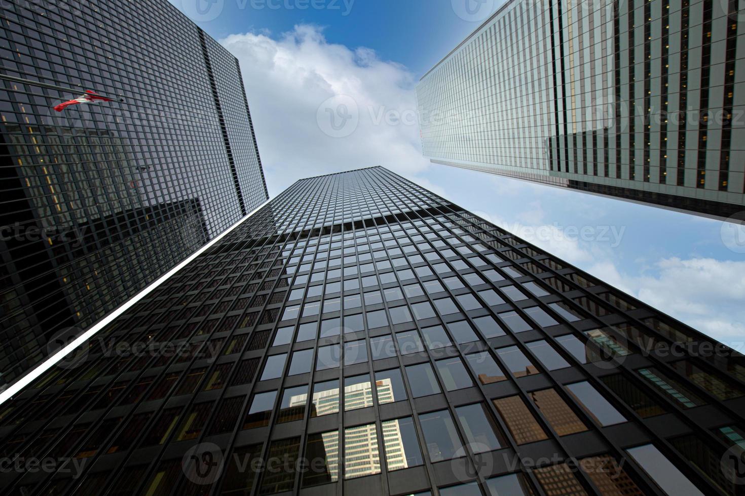 skyline panoramico del distretto finanziario di toronto e skyline dell'architettura moderna foto