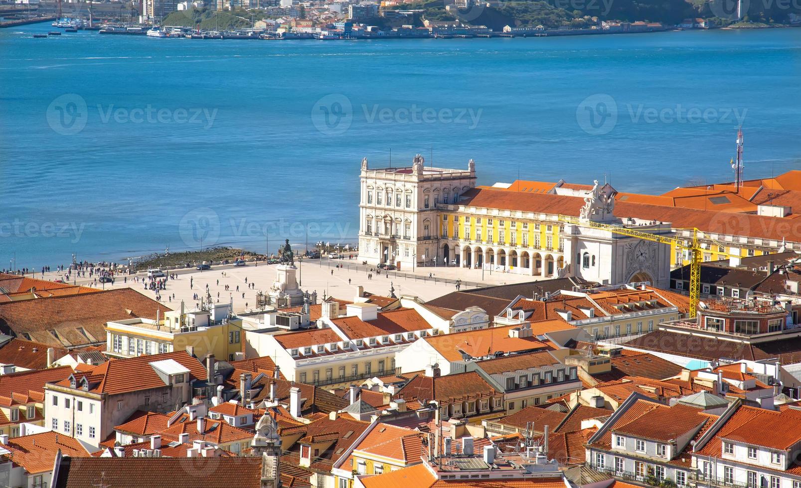 lisbona vista panoramica dal castello di san giorgio sao jorge belvedere foto