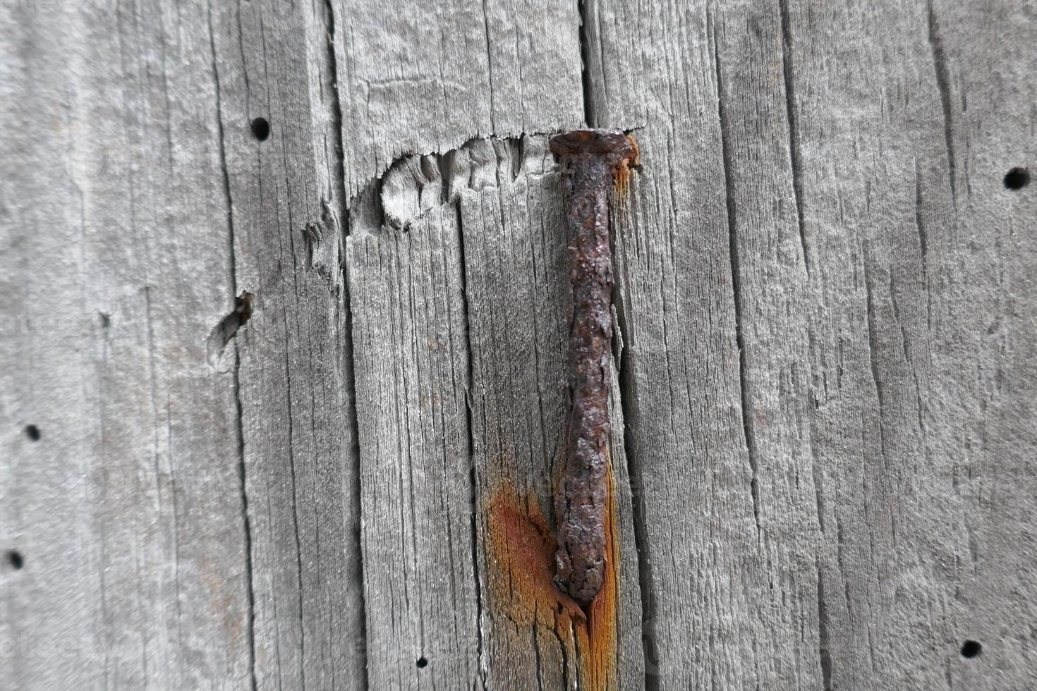 dettagli di una vecchia porta di legno foto