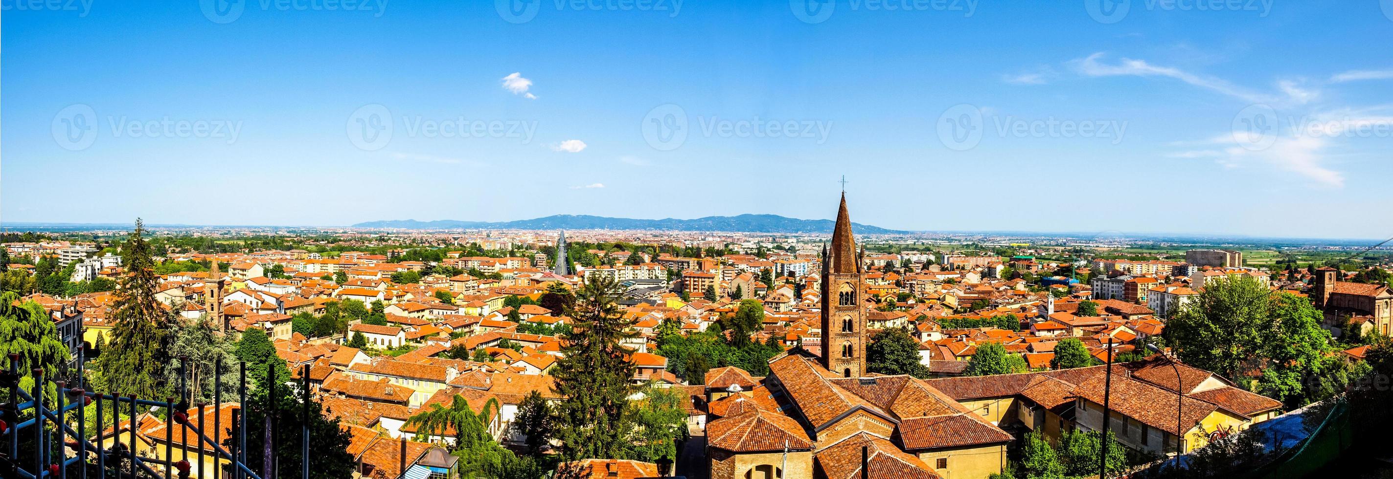 hdr panorama torino visto dalla collina di rivoli foto