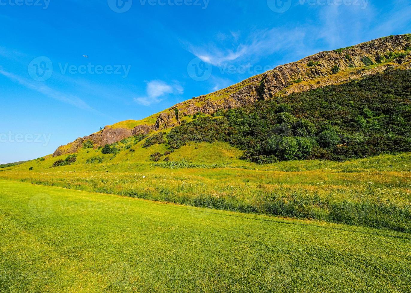 hdr arthur's seat a edimburgo foto