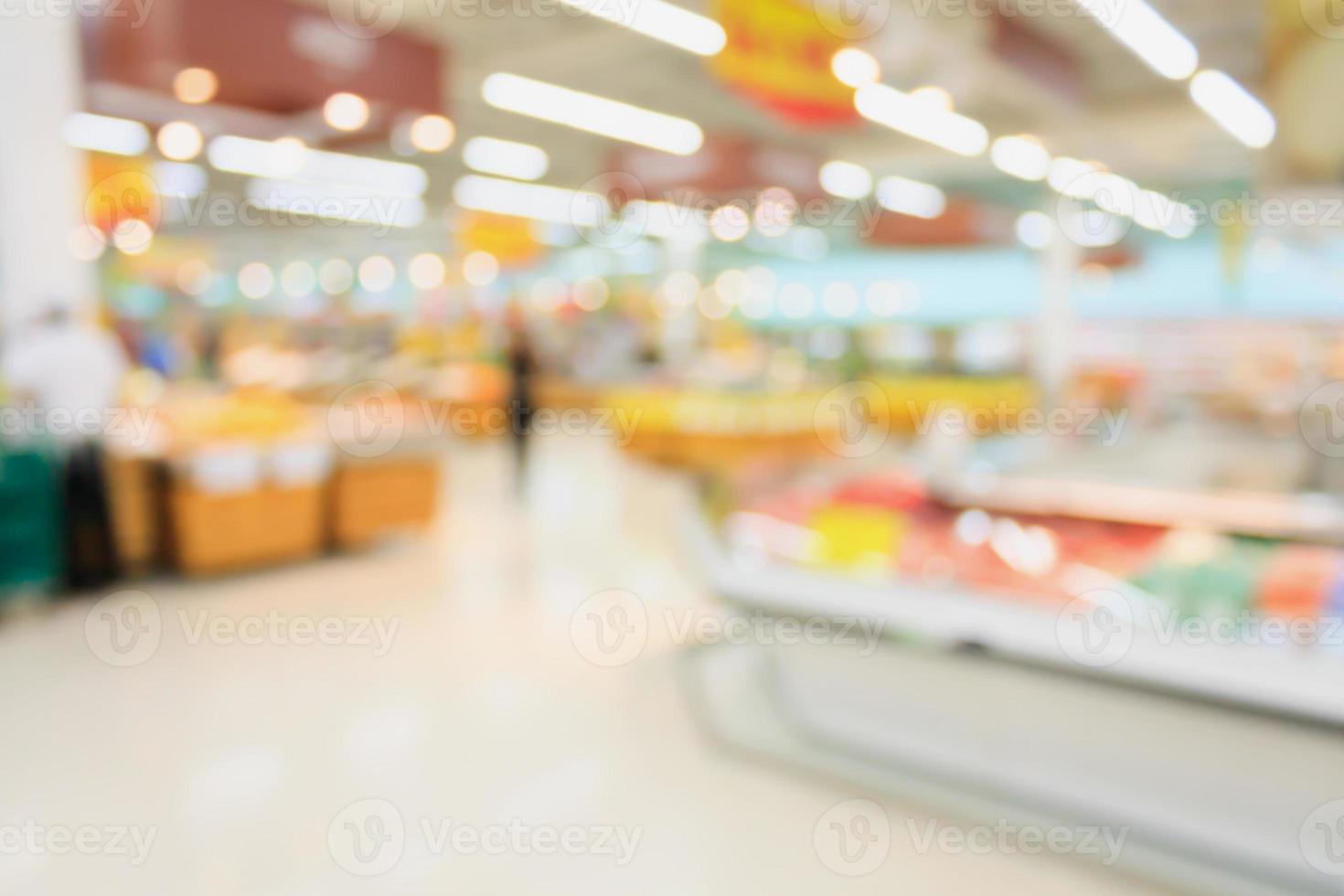 sfondo sfocato supermercato con bokeh foto