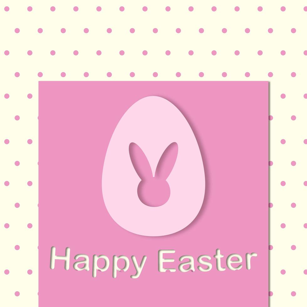 biglietto di auguri di buona pasqua. a forma di uovo di Pasqua con silhouette di orecchie da coniglio. una carta di carta in uno stile tagliato su carta artigianale con strati di uova e coniglio. foto