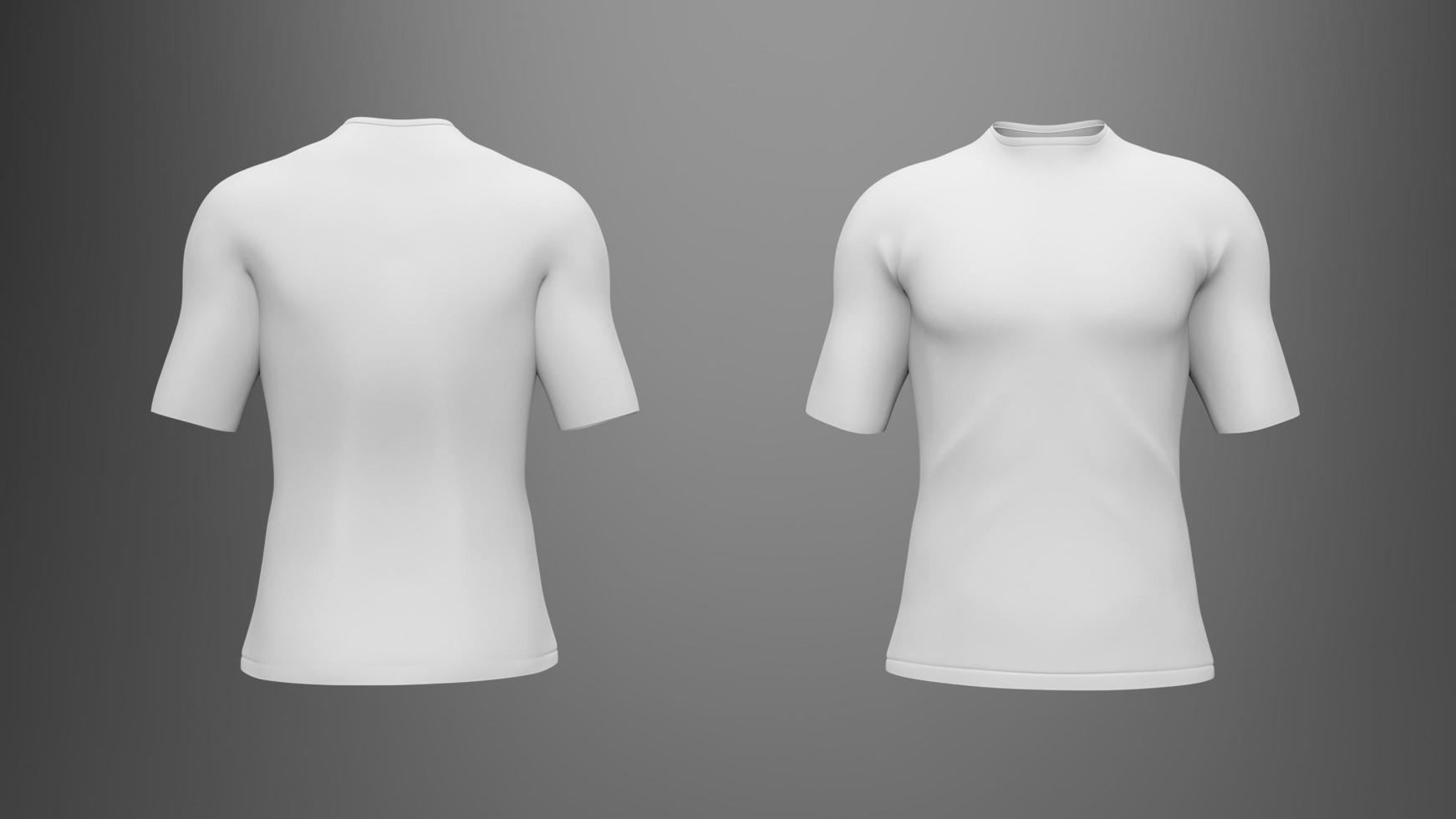 camicia mock up set. modello di t-shirt per il branding, rendering 3d foto