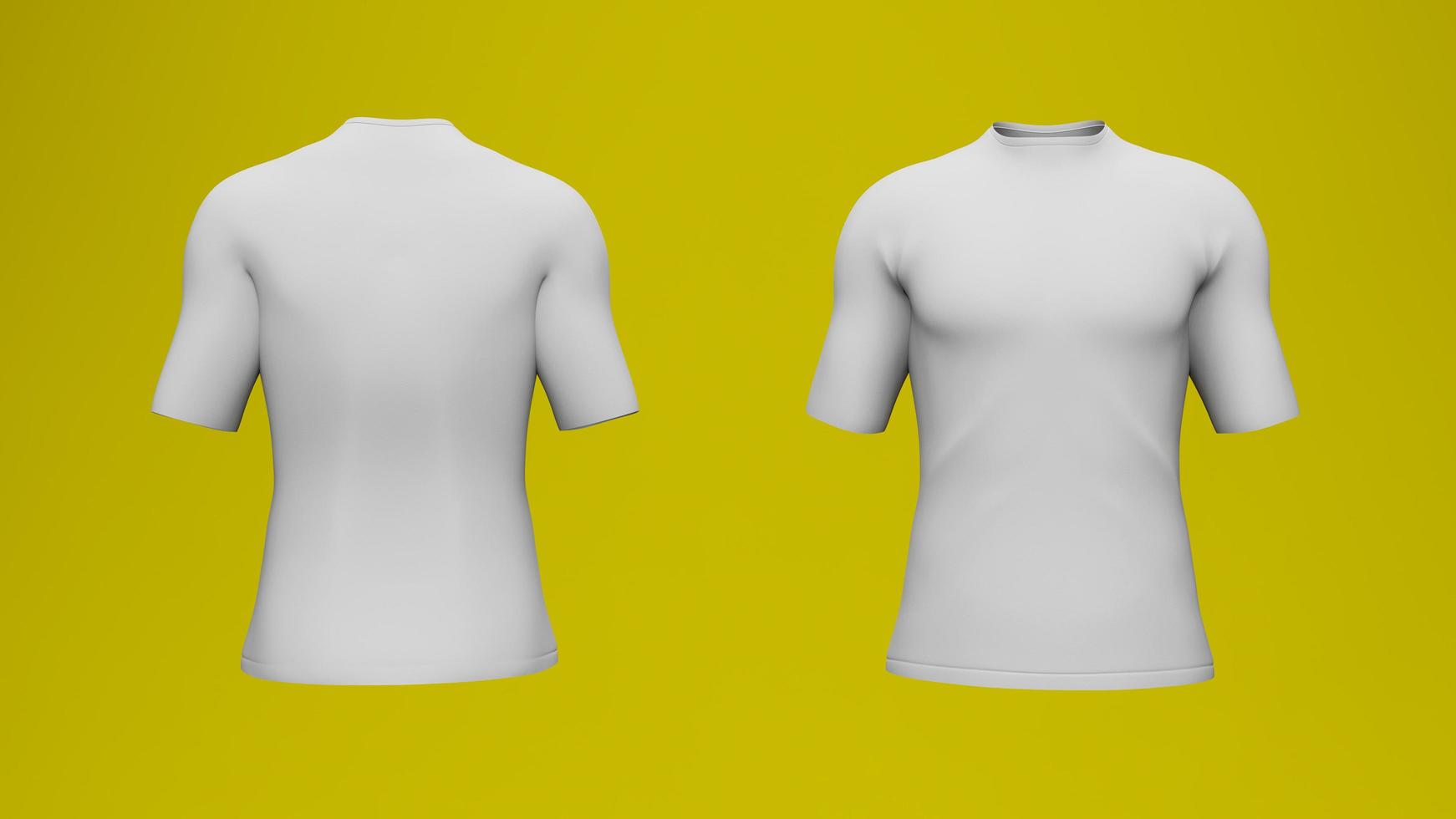 camicia mock up set. modello di t-shirt per il branding, rendering 3d foto