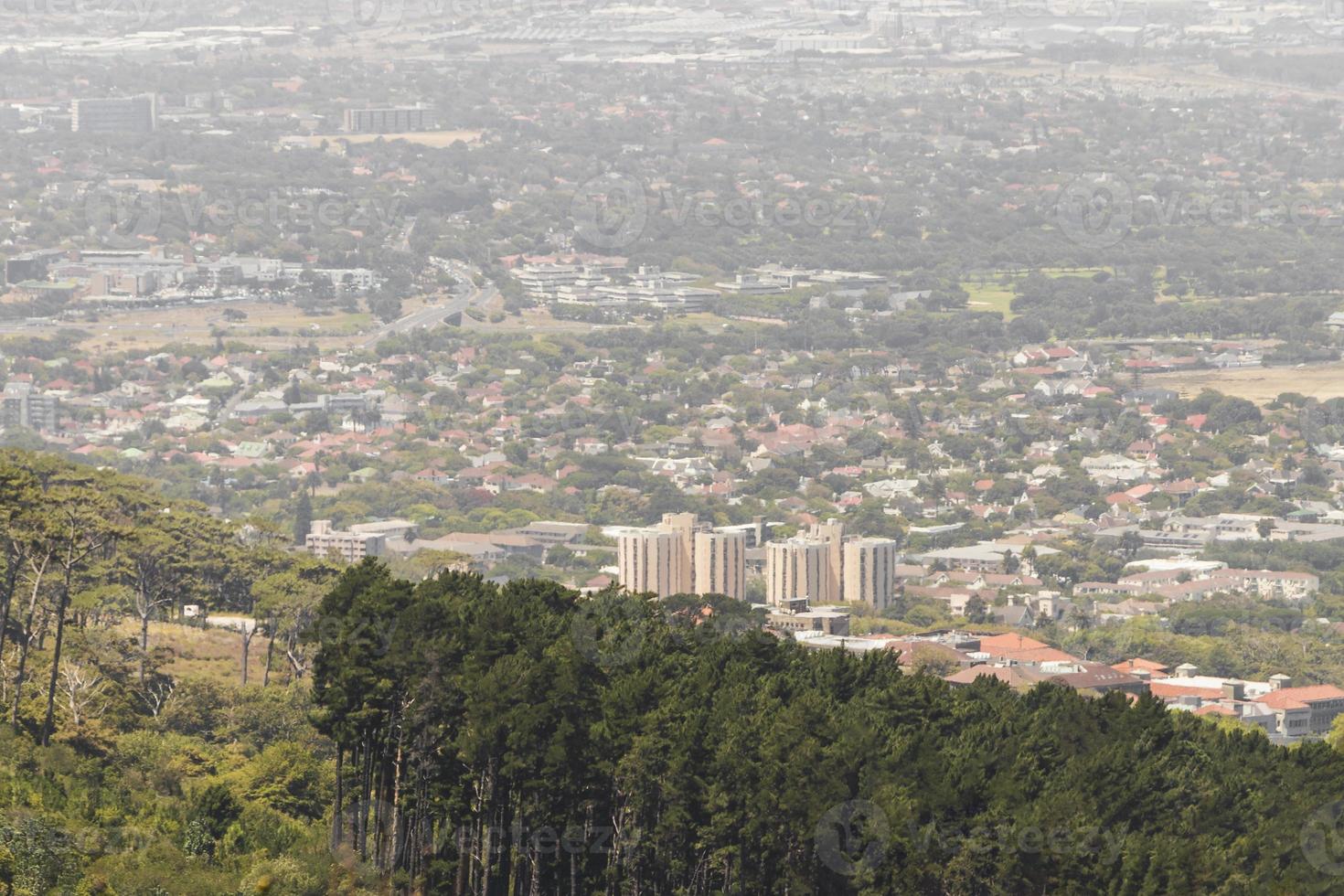 Città del Capo per la zona di Claremont e le montagne del Sud Africa. foto