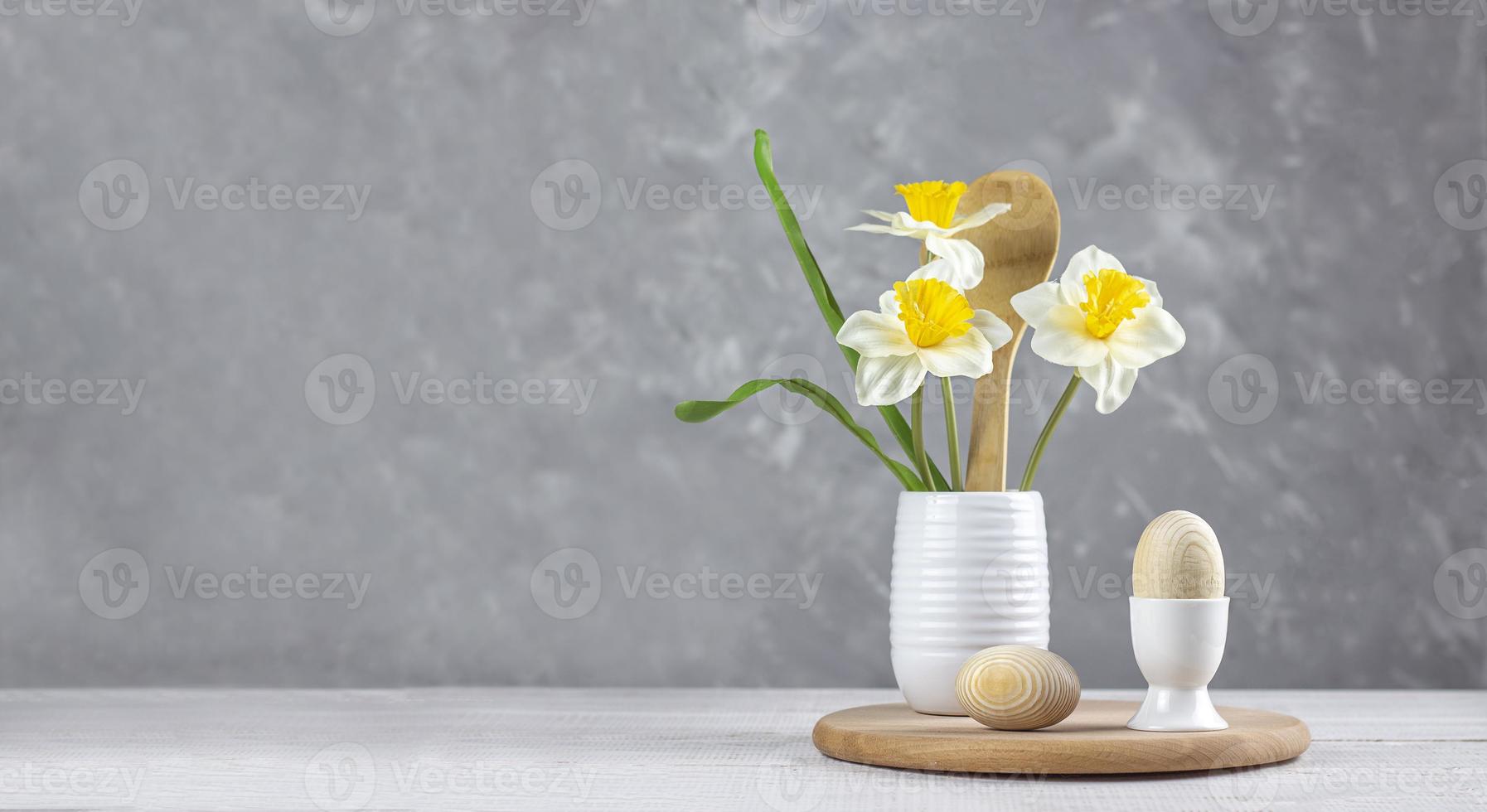 stoviglie. sfondo di pasqua. Pasqua. striscione. copia spazio foto