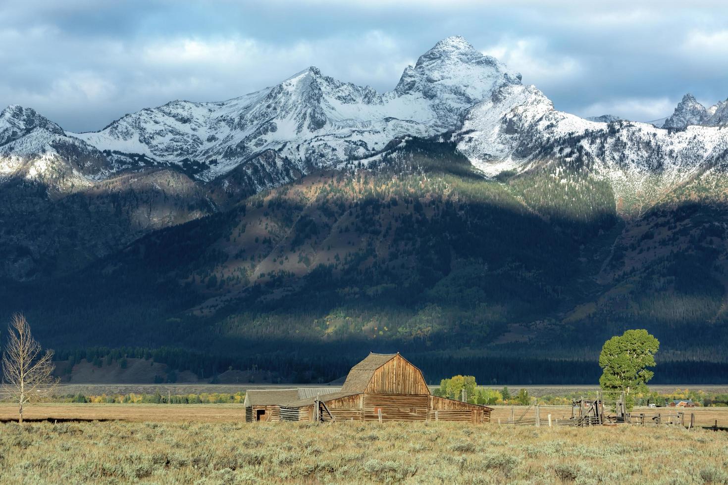 jackson, wyoming, usa, 2013. vista della fila mormone foto