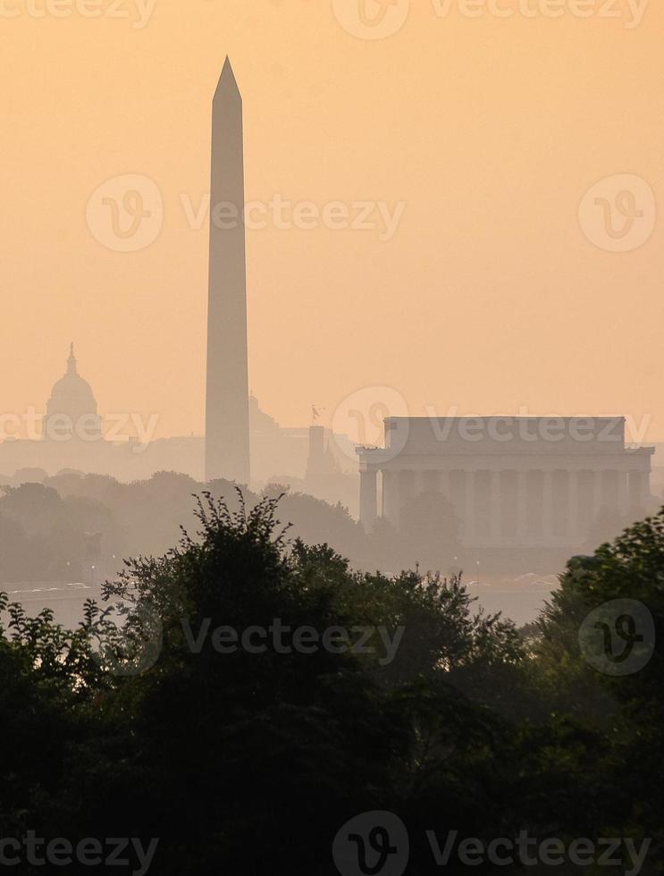 skyline di Washington DC foto