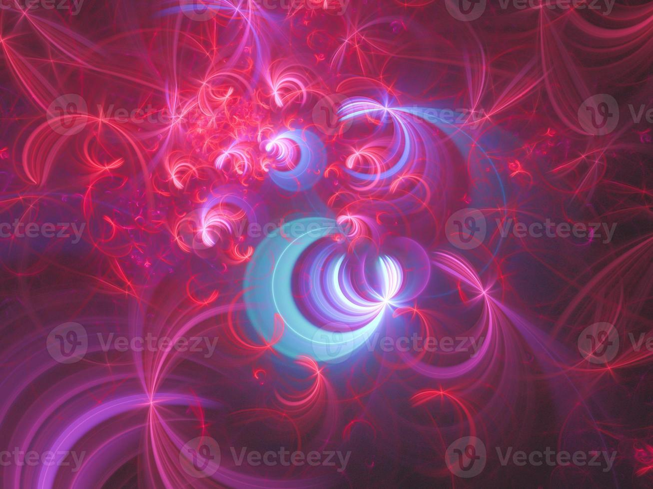sfondo astratto di arte frattale, suggestivo di astronomia e nebulosa. generato dal computer illustrazione frattale nebulosa di schizzi d'arte. foto