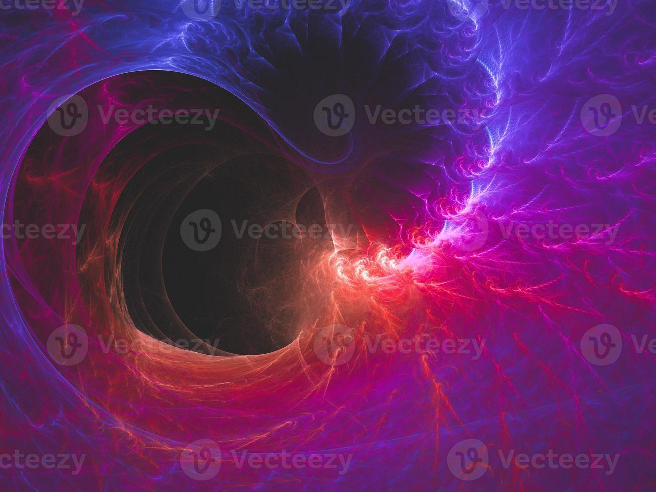 sfondo astratto di arte frattale, suggestivo di astronomia e nebulosa. illustrazione frattale generata dal computer nebulosa d'arte. foto