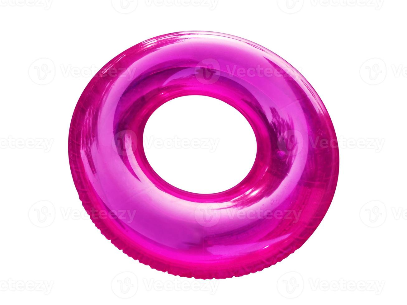 anello di vita in plastica rosa isolato su sfondo bianco. foto