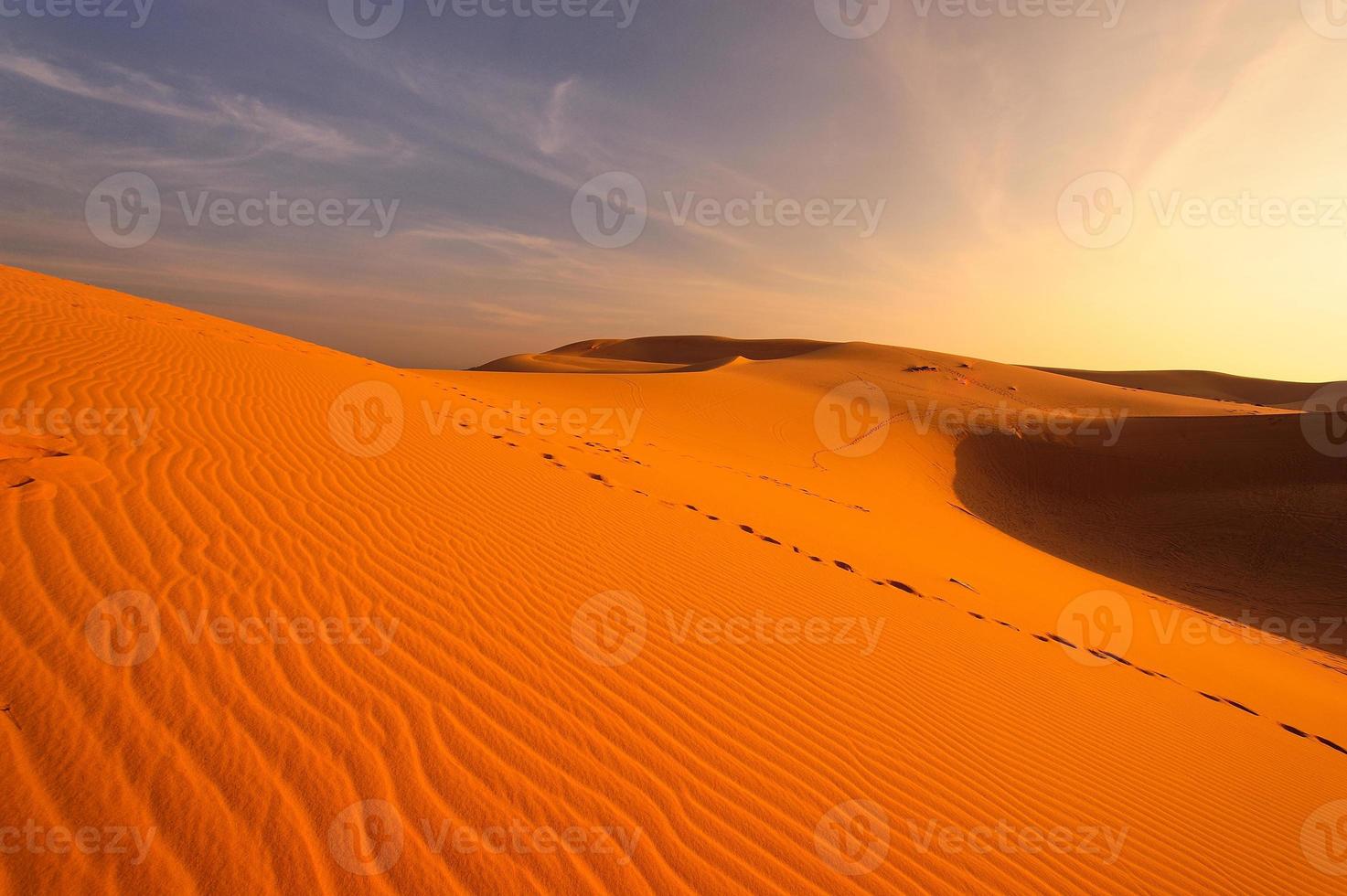 paesaggio di deserti e dune di sabbia foto
