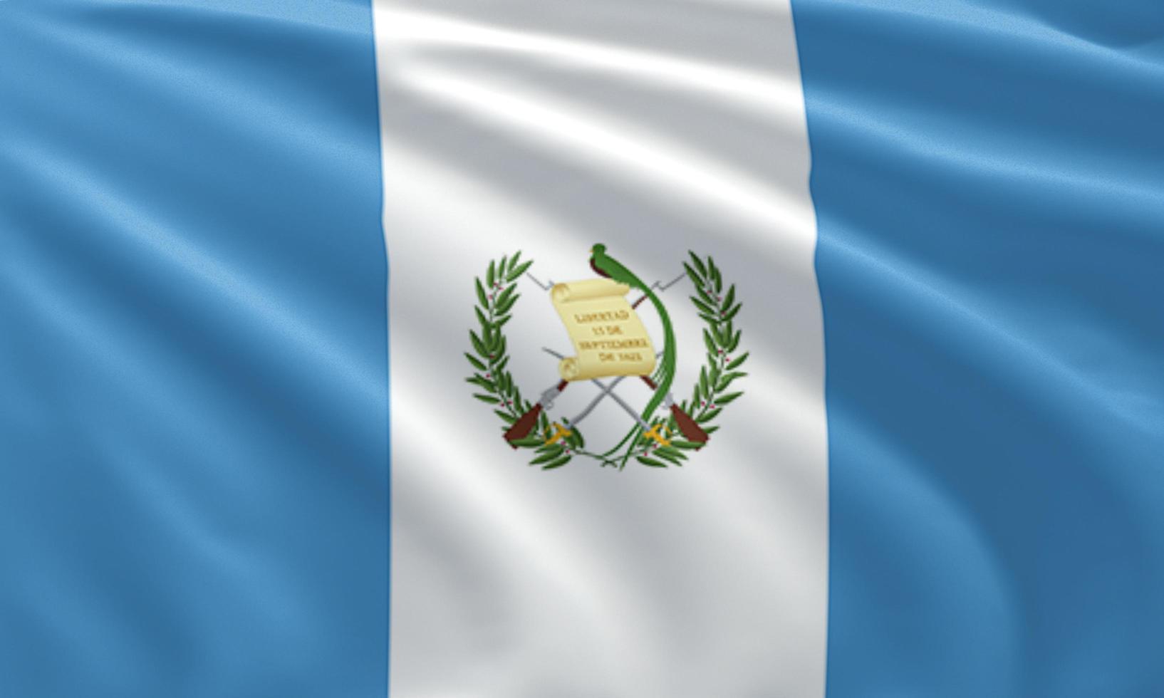 primo piano sventolando la bandiera del guatemala foto