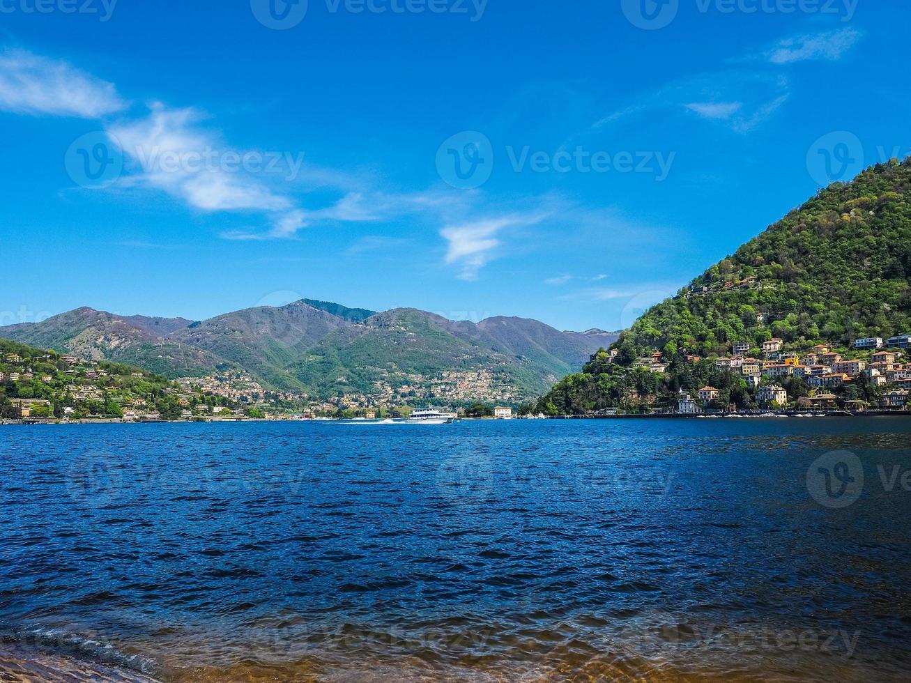 vista hdr del lago di como foto