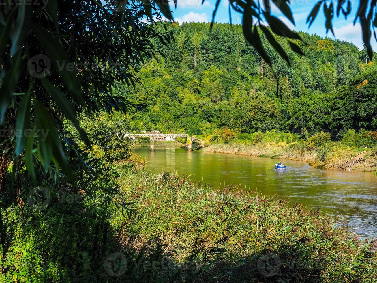 hdr fiume wye a tintern foto