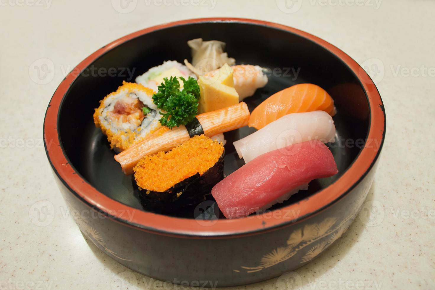 sfondo set di sushi foto