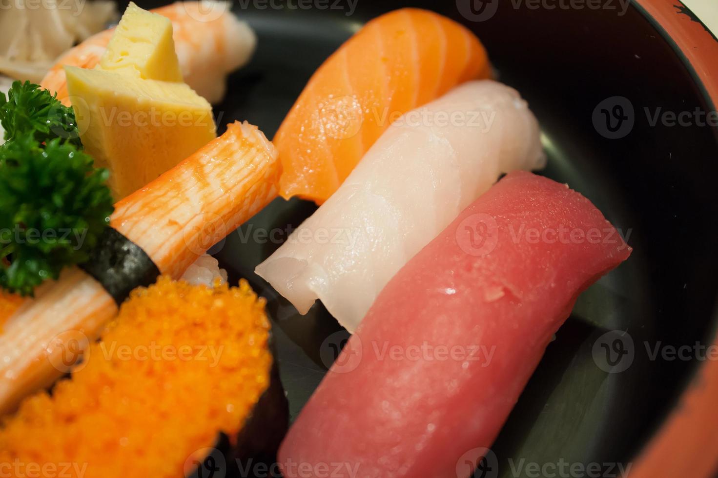 sfondo set di sushi foto