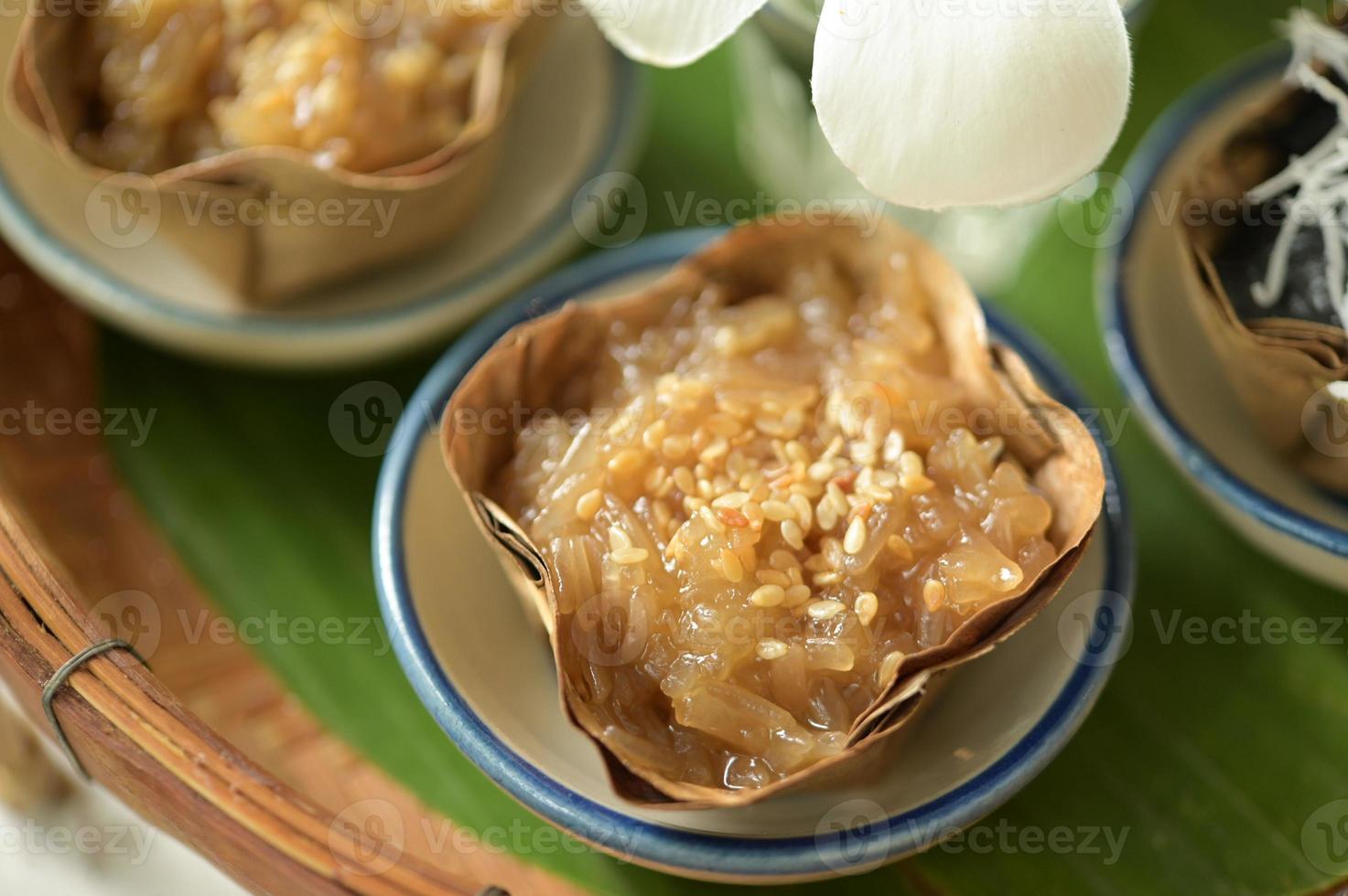 dessert tailandesi, dessert, stile thai, dessert antichi, dessert tropicali, pause dessert. foto