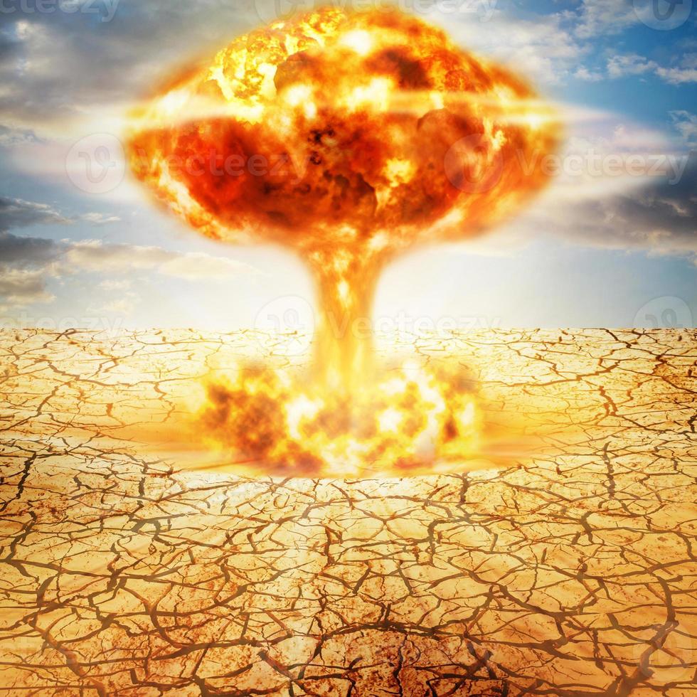 sfondo con un'esplosione nucleare foto
