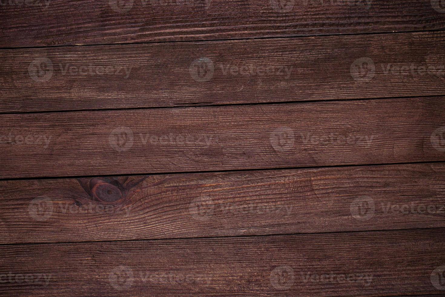 texture di sfondo in legno marrone vintage con nodi e fori per unghie. vecchio muro di legno dipinto. sfondo astratto marrone. tavole orizzontali scure in legno vintage. vista frontale con spazio di copia. foto