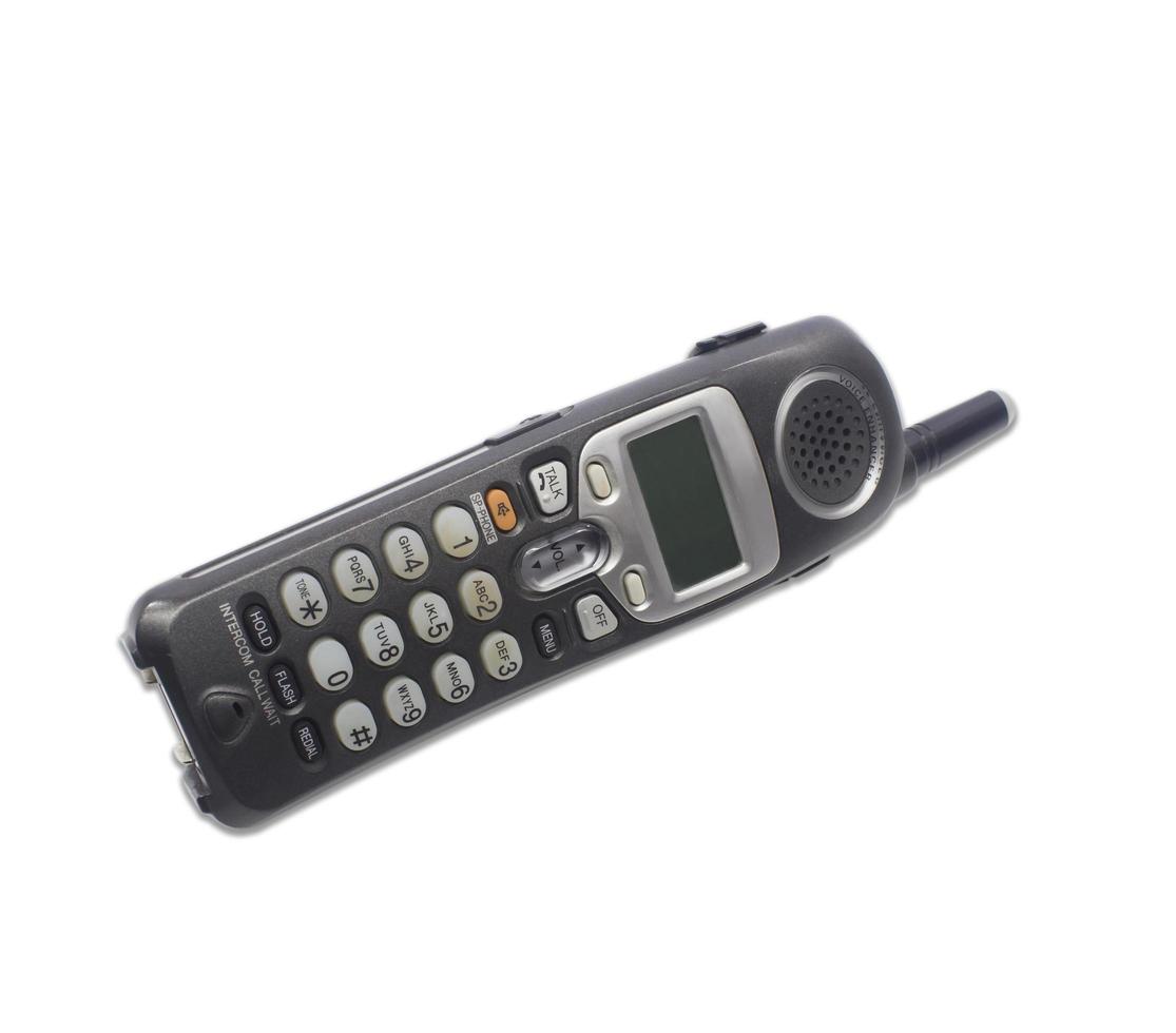 telefono senza fili isolato su sfondo bianco foto