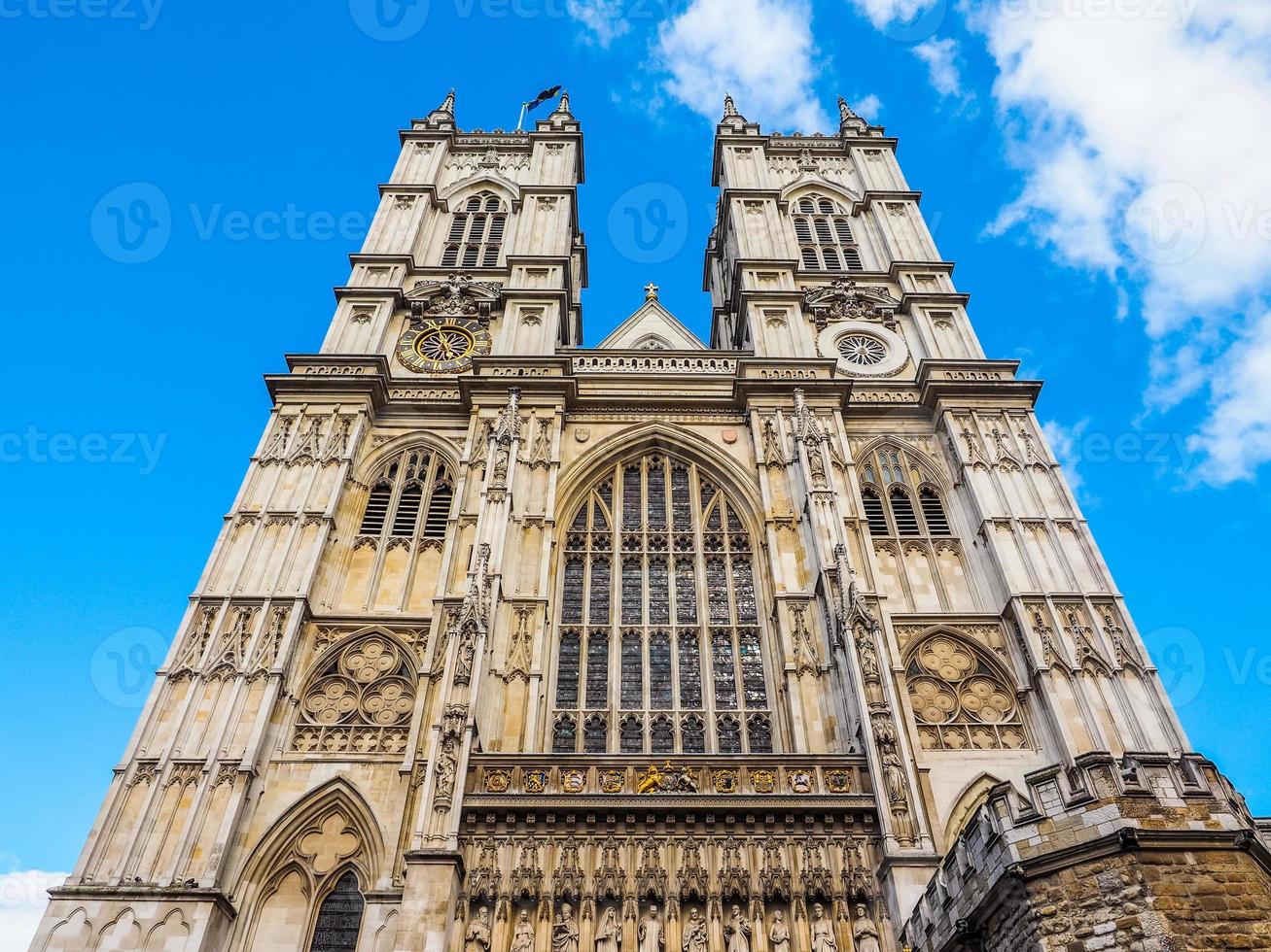 hdr chiesa dell'abbazia di westminster a londra foto