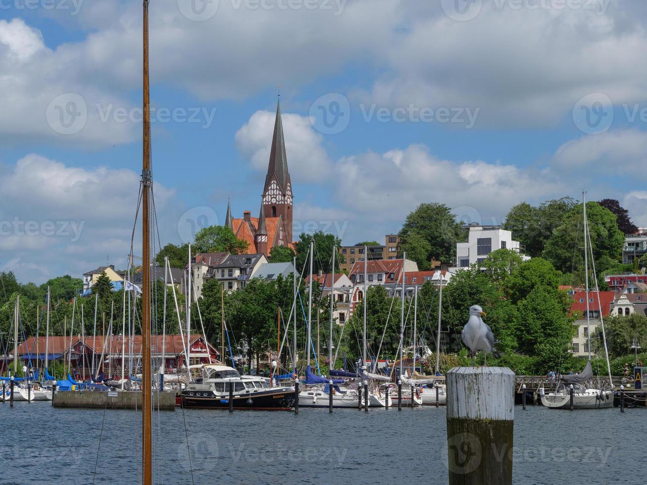 la città di Flensburg sul Mar Baltico foto