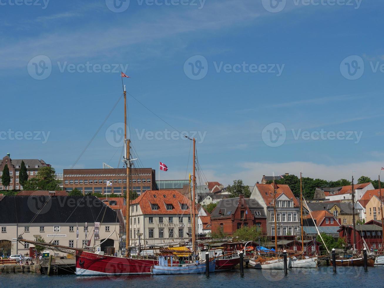 la città di Flensburg sul Mar Baltico foto