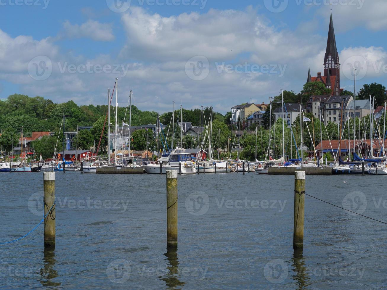 la città di Flensburg sul Mar Baltico foto