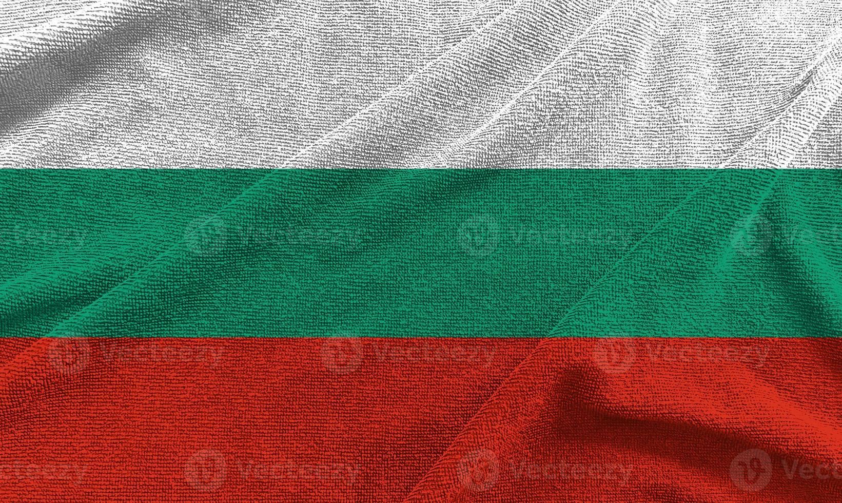 onda bandiera bulgaria isolata su png o sfondo trasparente, simboli della bulgaria, modello per banner, carta, pubblicità, promozione, spot televisivo, annunci, web design, illustrazione foto