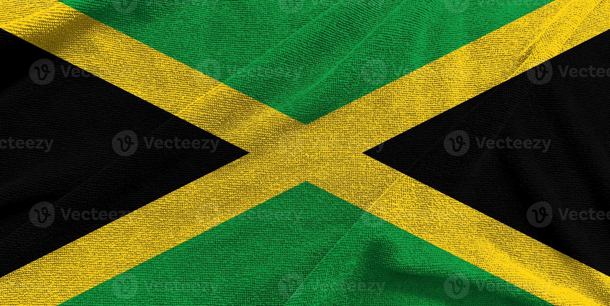 onda bandiera giamaica isolata su png o sfondo trasparente, simboli della giamaica, modello per banner, carta, pubblicità, promozione, spot televisivo, annunci, web design, illustrazione foto