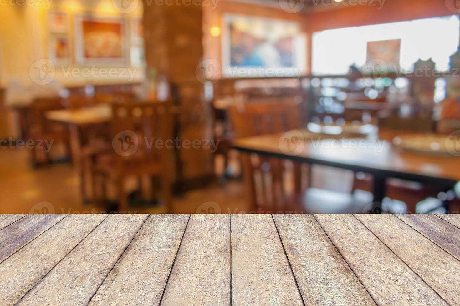 sfocatura ristorante con sfondo bokeh foto