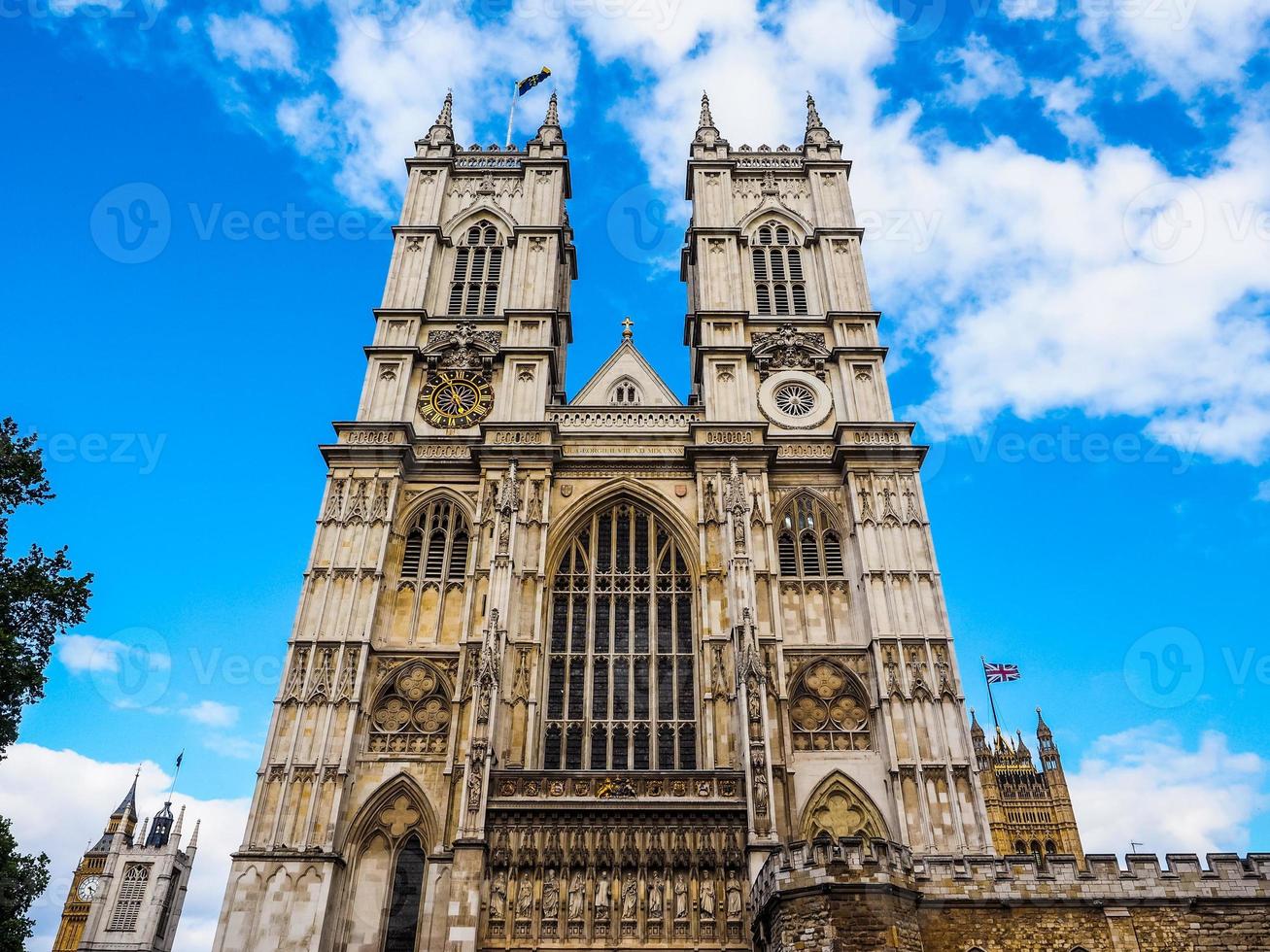 hdr chiesa dell'abbazia di westminster a londra foto