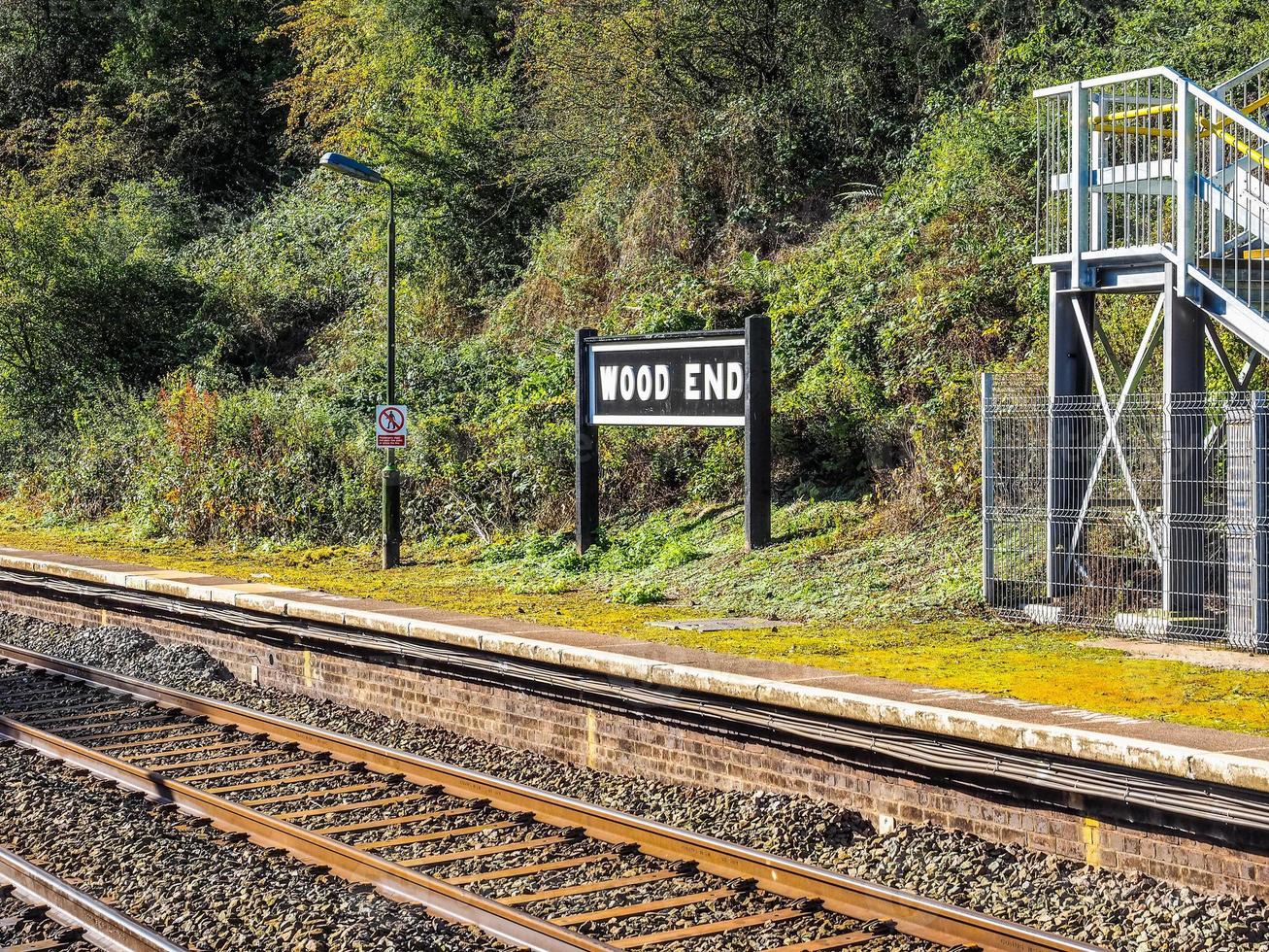 stazione terminale in legno hdr a tanworth in arden foto