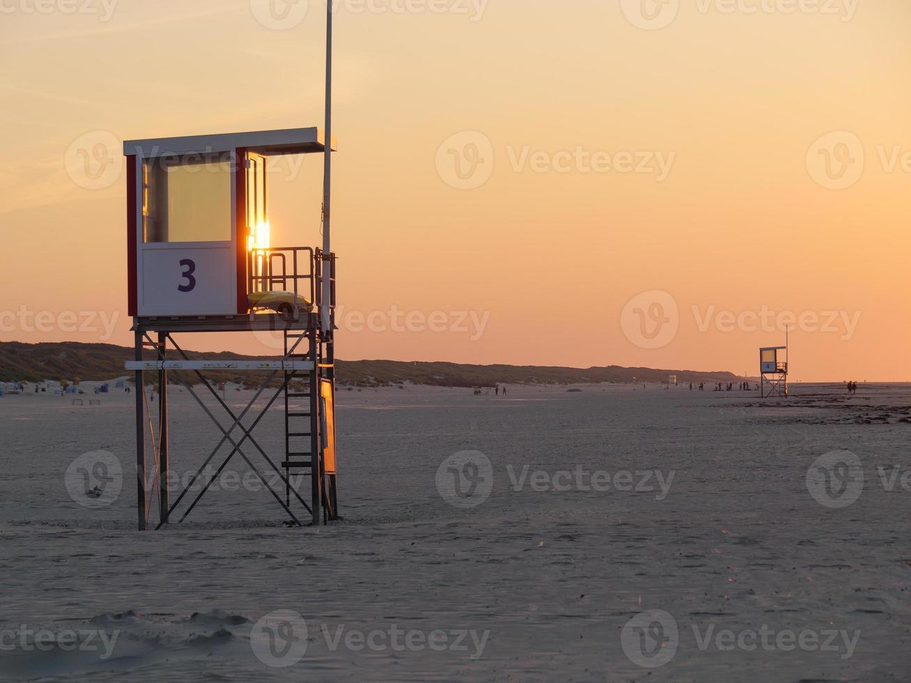 tramonto sull'isola di juist foto