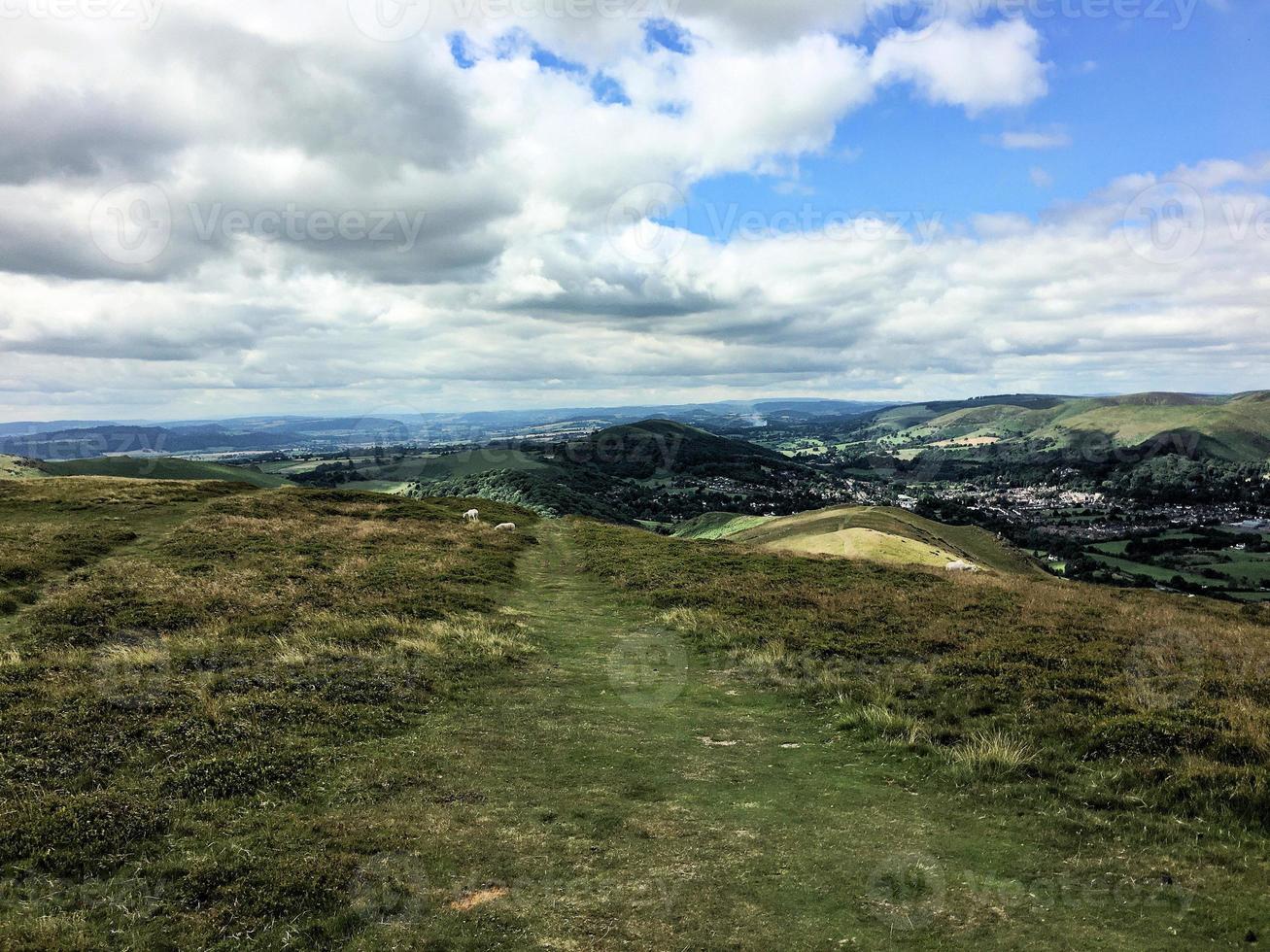 una vista delle colline del Caradoc nello Shropshire foto