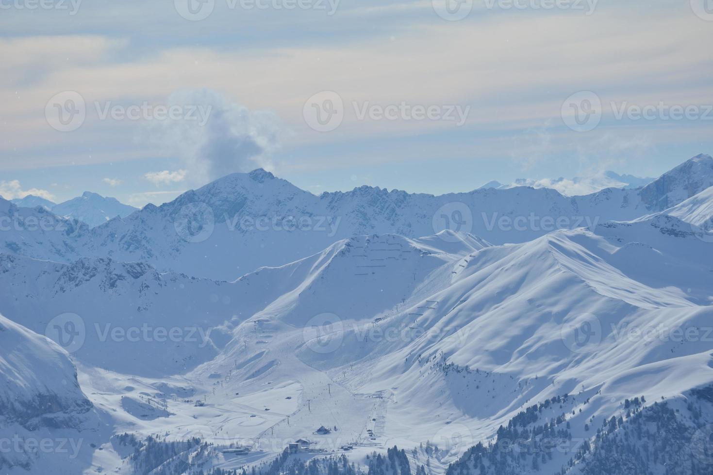 Natura Invernale Di Montagna Foto D Archivio