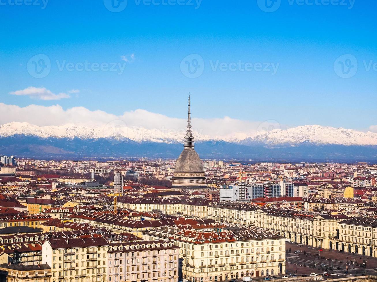 hdr vista aerea di torino foto