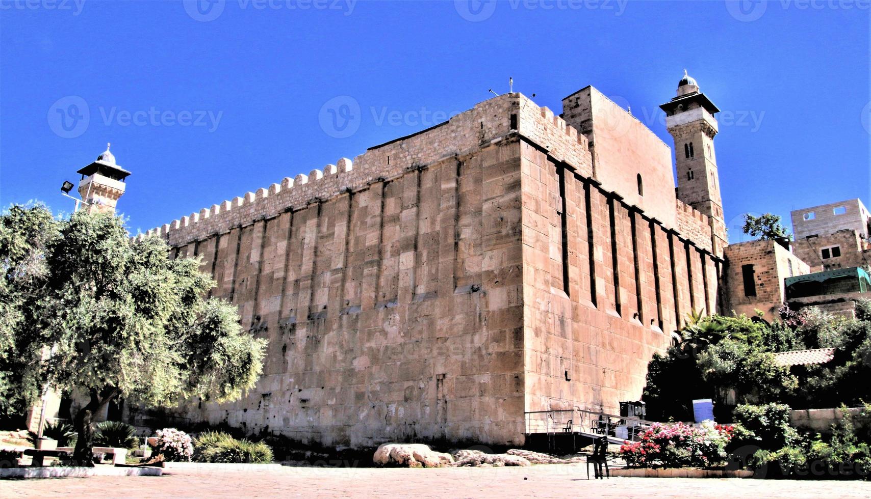 una veduta delle tombe dei patriarchi a Hebron foto