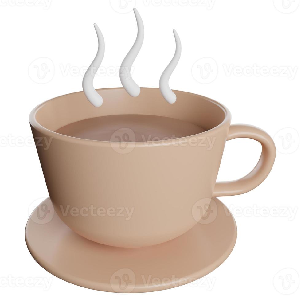 caffè bevanda calda icona 3d foto alta qualità
