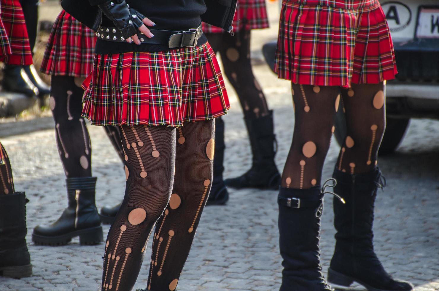 gruppo di danza femminile con collant foto