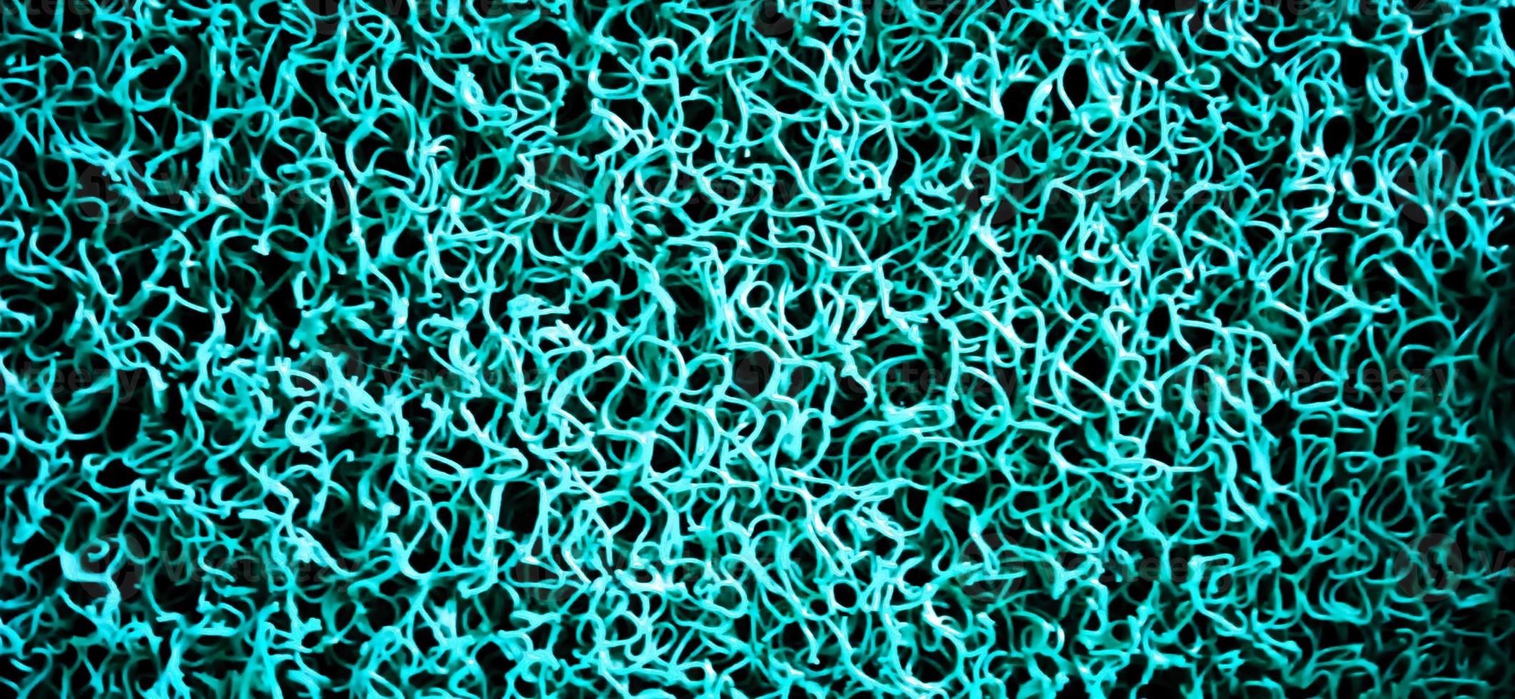 un morbido tappeto in fibra di ricci blu cielo. foto