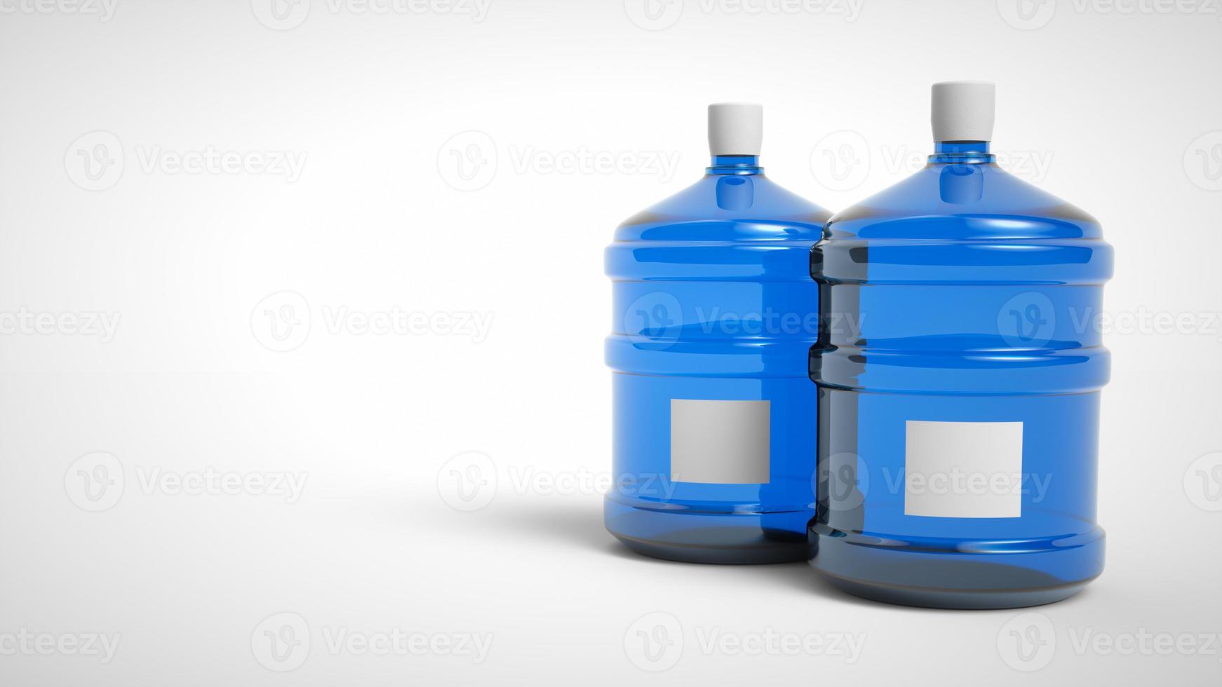 grande bottiglia di plastica acqua potabile isolata su uno sfondo bianco. rendering 3D. foto