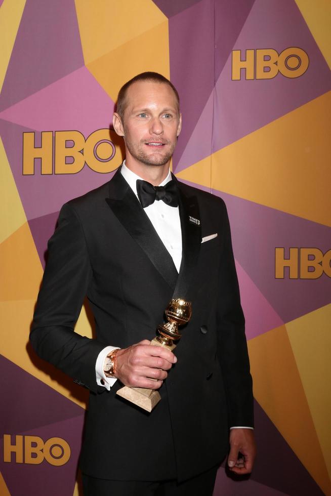 los angeles 7 gennaio, alexander skarsgard all'hbo post golden Globe party 2018 al beverly hilton hotel il 7 gennaio 2018 a beverly hills, ca foto