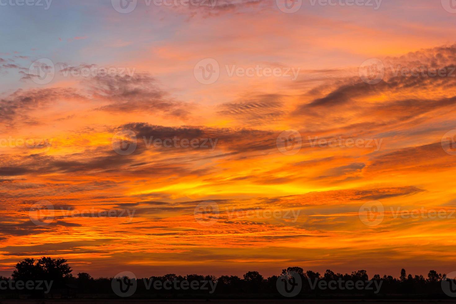 giallo arancio cielo prima dell'alba. foto