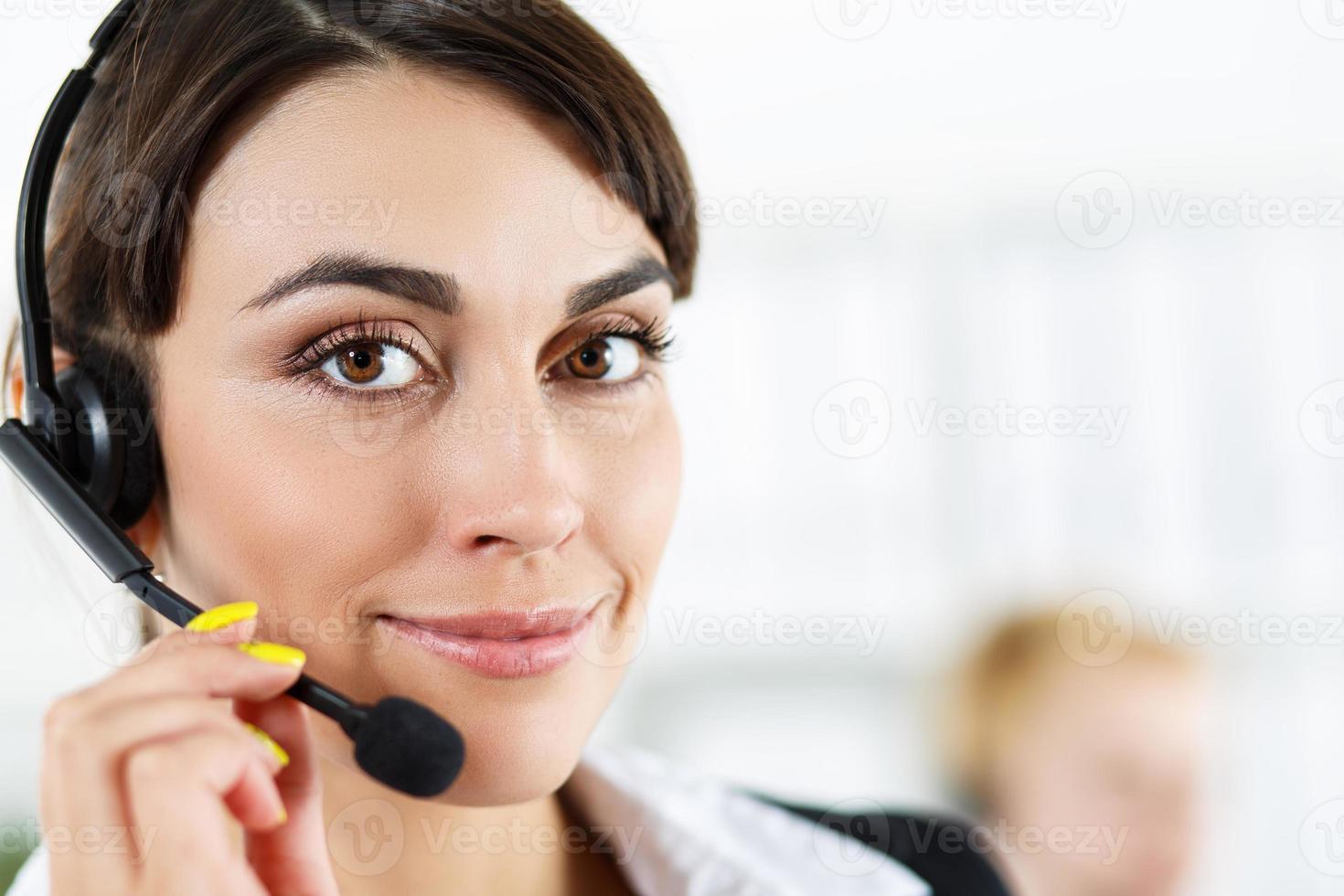 operatore di call center femminile foto