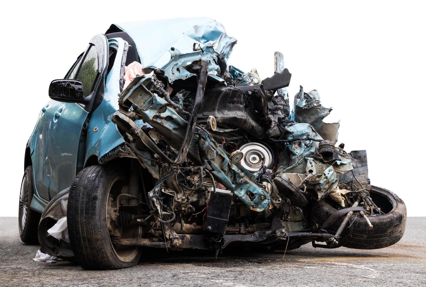 l'auto è stata demolita per caso. foto